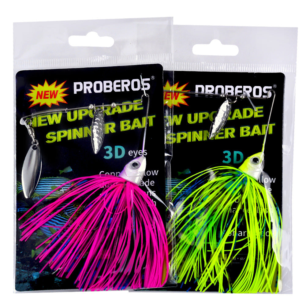 PROBEROS Spinnerbait Lure 5 Colors (A-E) Freshwater Fishing Bait 13.3g-16.5g (1PC Pack)