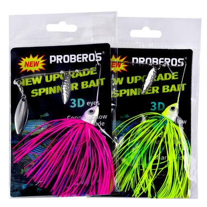 PROBEROS Spinnerbait Lure 5 Colors (A-E) Freshwater Fishing Bait 13.3g-16.5g (1PC Pack)