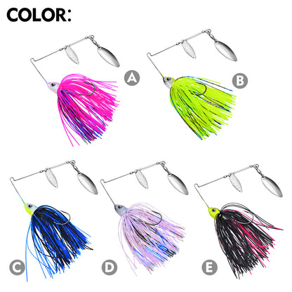 PROBEROS Spinnerbait Lure 5 Colors (A-E) Freshwater Fishing Bait 13.3g-16.5g (1PC Pack)
