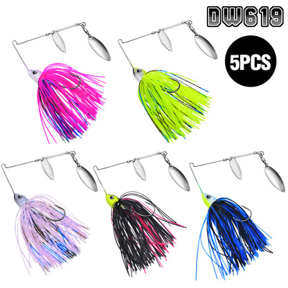 PROBEROS 5pcs Spinner Bait 10G 14G Metal Lure Hard Fishing Lure Spinner Lure Spinnerbait Pike Swivel Fish Tackle Wobbler Fishing