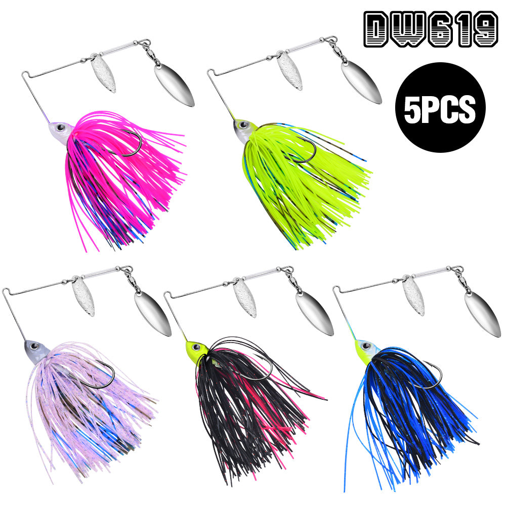 PROBEROS Spinnerbait Lure 5 Colors (A-E) Freshwater Fishing Bait 13.3g-16.5g (1PC Pack)