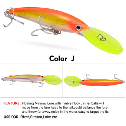 PROBEROS DW627 Deep Diving Minnow Lure Saltwater Fishing Bait 32g-75g