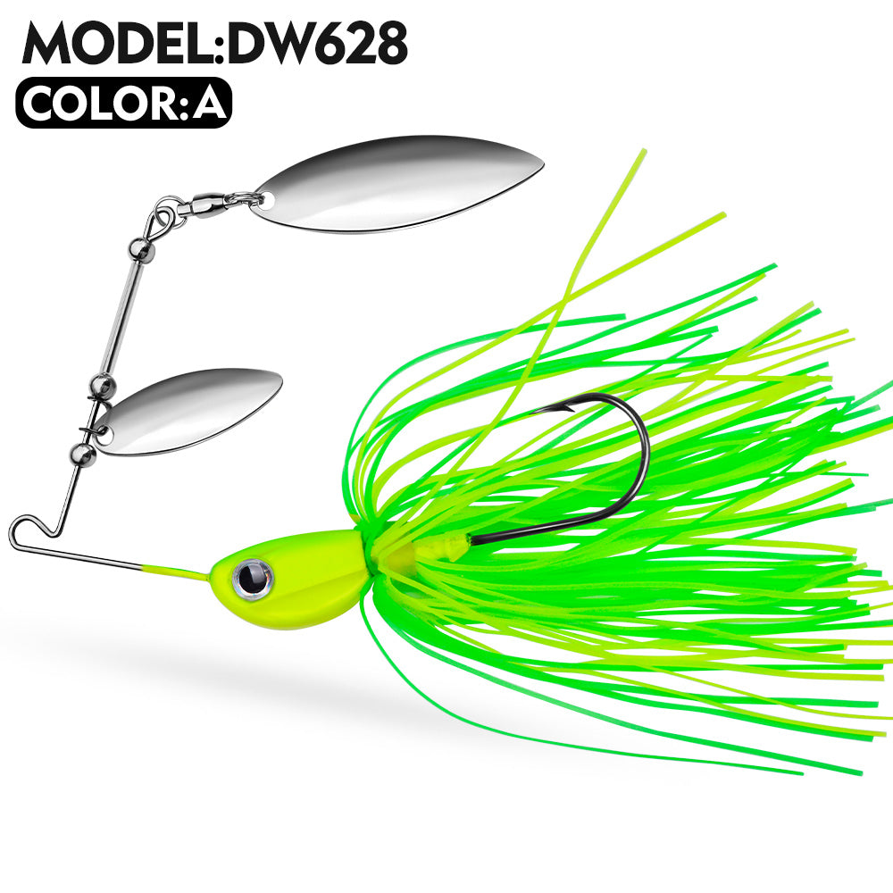 PROBEROS Spinnerbait Lure 5 Colors (A-E) Freshwater Fishing Bait 10g-14g (1PC Pack)