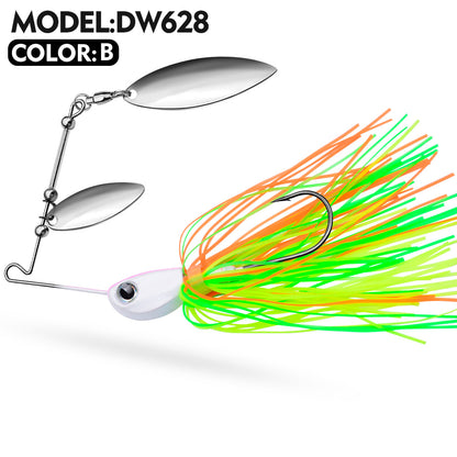 PROBEROS Spinnerbait Lure 5 Colors (A-E) Freshwater Fishing Bait 10g-14g (1PC Pack)