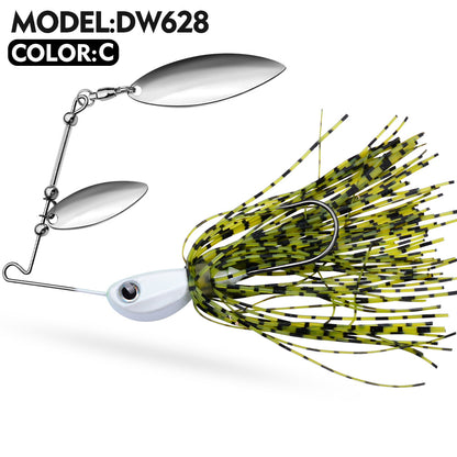 PROBEROS Spinnerbait Lure 5 Colors (A-E) Freshwater Fishing Bait 10g-14g (1PC Pack)