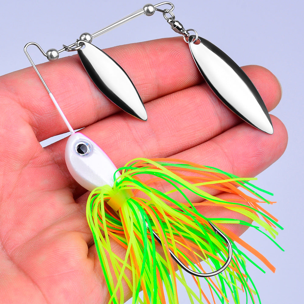 PROBEROS Spinnerbait Lure 5 Colors (A-E) Freshwater Fishing Bait 10g-14g (1PC Pack)