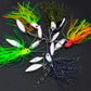 PROBEROS Spinnerbait Fishing Lure, Hard Metal Jig Spinner Baits Kits Swimbait for Bass Trout Pike Salmon Walleye Freshwater Saltwater 10g 14g