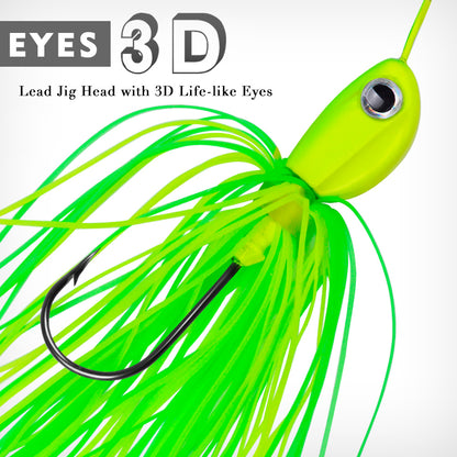 PROBEROS Spinnerbait Lure 5 Colors (A-E) Freshwater Fishing Bait 10g-14g (1PC Pack)