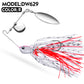 5PC PROBEROS Spinnerbait Fishing Lure, Hard Metal Jig Spinner Baits Kits Swimbait for Bass Trout Pike Salmon Walleye Freshwater Saltwater 10g 14g