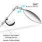 5PC PROBEROS Spinnerbait Fishing Lure, Hard Metal Jig Spinner Baits Kits Swimbait for Bass Trout Pike Salmon Walleye Freshwater Saltwater 10g 14g