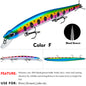 PROBEROS 6PC Professional Floating Minnow Fishing Lures - 15cm & 19cm, Plastic Bionic Baits for Targeting Bass and Pike in All Waters