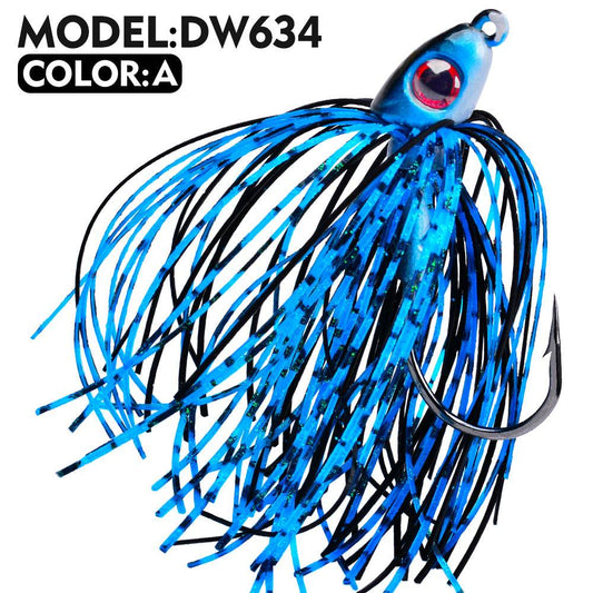 PROBEROS 5PC Lure 7-17g Saltwater Fishing Tackles Spinner Bait For Bass Pike Wobbler Fishing Hooks Rotating Sequins Rubber Bait - Proberos