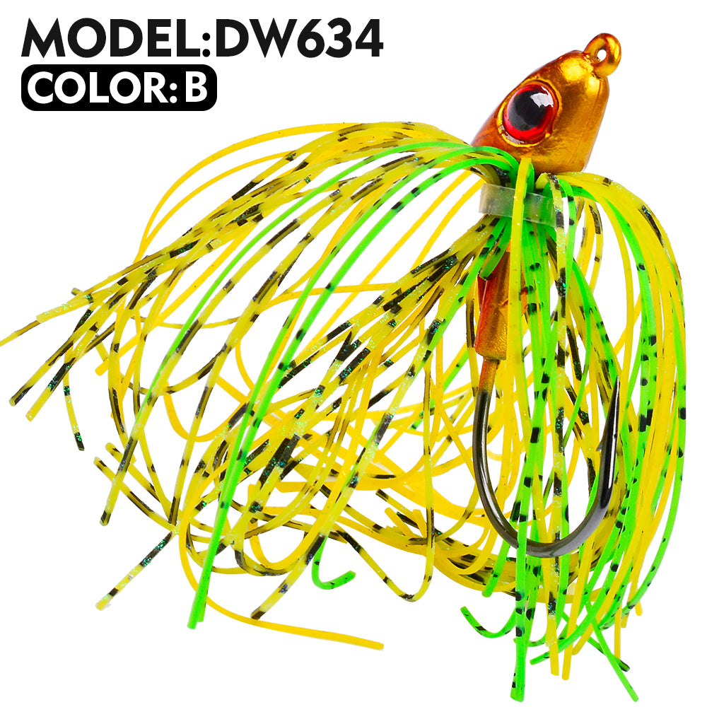 PROBEROS 5PC Lure 7-17g Saltwater Fishing Tackles Spinner Bait For Bass Pike Wobbler Fishing Hooks Rotating Sequins Rubber Bait