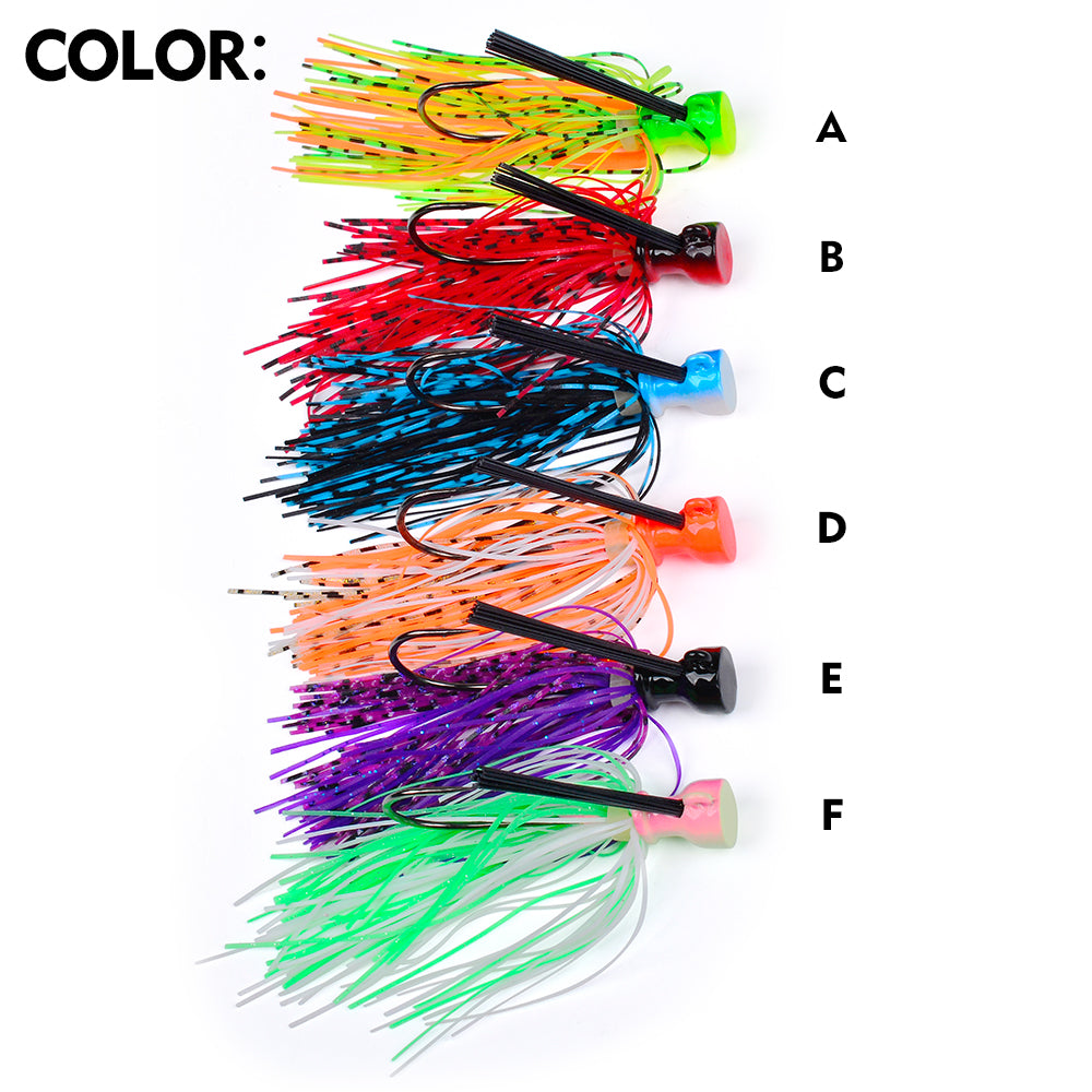 PROBEROS 5PC Silicone Bass Jig Skirts Wobbler Rubber Skirt For Pike Walleye Fishing Artificial Bait 7G/10G/14G/21G Flipping Jig