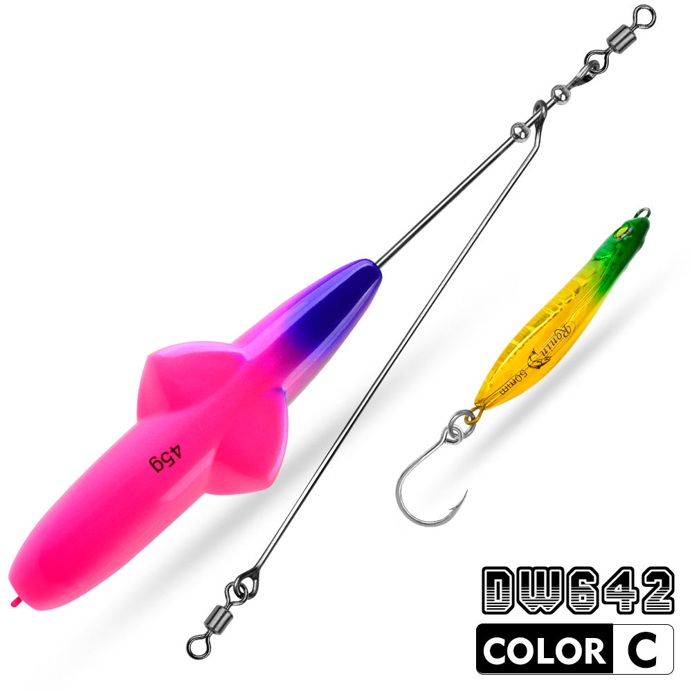 PROBERDS Spinner Bait Rig 4 Colors (A-D) Pre-Rigged Fishing Lure 35g-45g (1PC Pack)