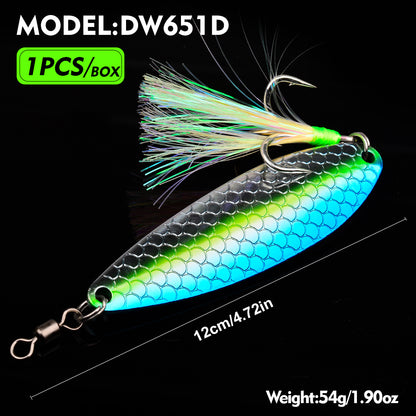 Proberos DW651 Spoon Lure Saltwater Metal Bait Bass 54g 12cm