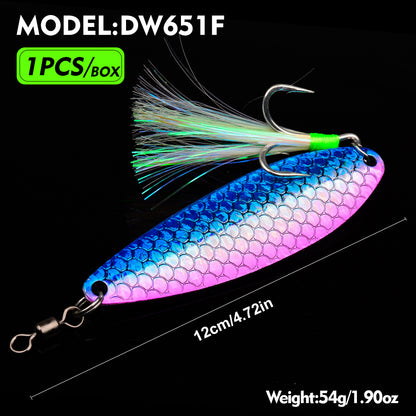 Proberos DW651 Spoon Lure Saltwater Metal Bait Bass 54g 12cm