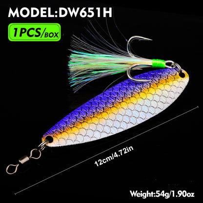 Proberos DW651 Spoon Lure Saltwater Metal Bait Bass 54g 12cm