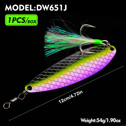 Proberos DW651 Spoon Lure Saltwater Metal Bait Bass 54g 12cm