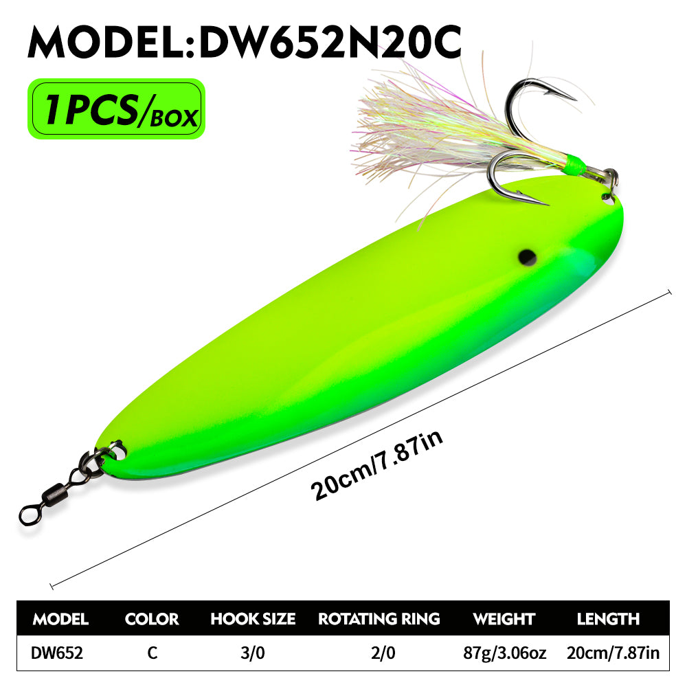 PROBEROS Spoon Lure 10 Colors (A-J) Saltwater Fishing Bait 87g-122g (1PC Pack)