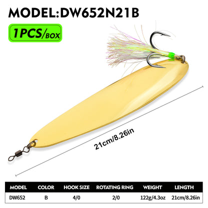 PROBEROS DW652 Spoon Lure Saltwater Fishing Bait 87g-122g