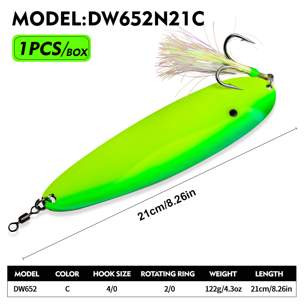 PROBEROS Spoon Lure 10 Colors (A-J) Saltwater Fishing Bait 87g-122g (1PC Pack)