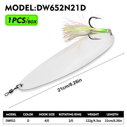 PROBEROS DW652 Spoon Lure Saltwater Fishing Bait 87g-122g