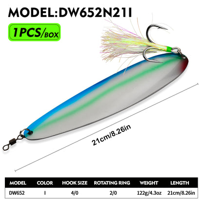 PROBEROS DW652 Spoon Lure Saltwater Fishing Bait 87g-122g