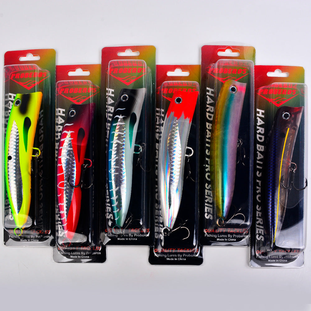 PROBEROS DW657 Topwater Floating Popper Lure Hard Bait Saltwater GT Tuna Fishing Lure