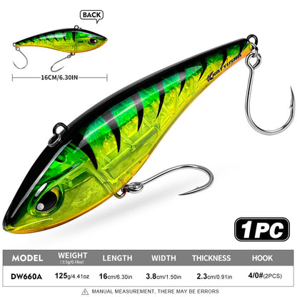 PROBEROS DW660 Vibration Hard Lure Saltwater Offshore Fishing Bait 39g/125g