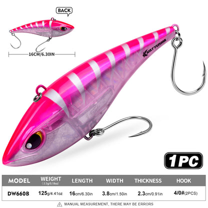 PROBEROS DW660 Vibration Hard Lure Saltwater Offshore Fishing Bait 39g/125g