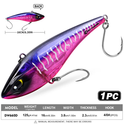 PROBEROS DW660 Vibration Hard Lure Saltwater Offshore Fishing Bait 39g/125g