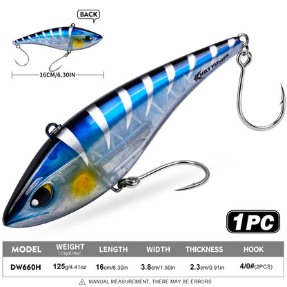 PROBEROS DW660 Vibration Hard Lure Saltwater Offshore Fishing Bait 39g/125g