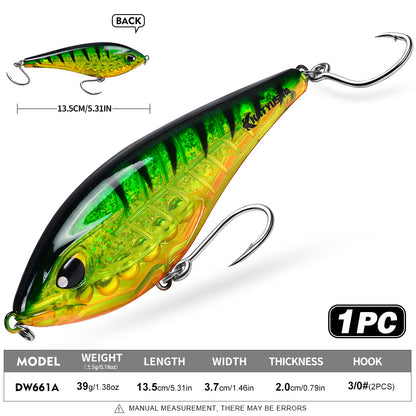 PROBEROS DW660 Vibration Hard Lure Saltwater Offshore Fishing Bait 39g/125g