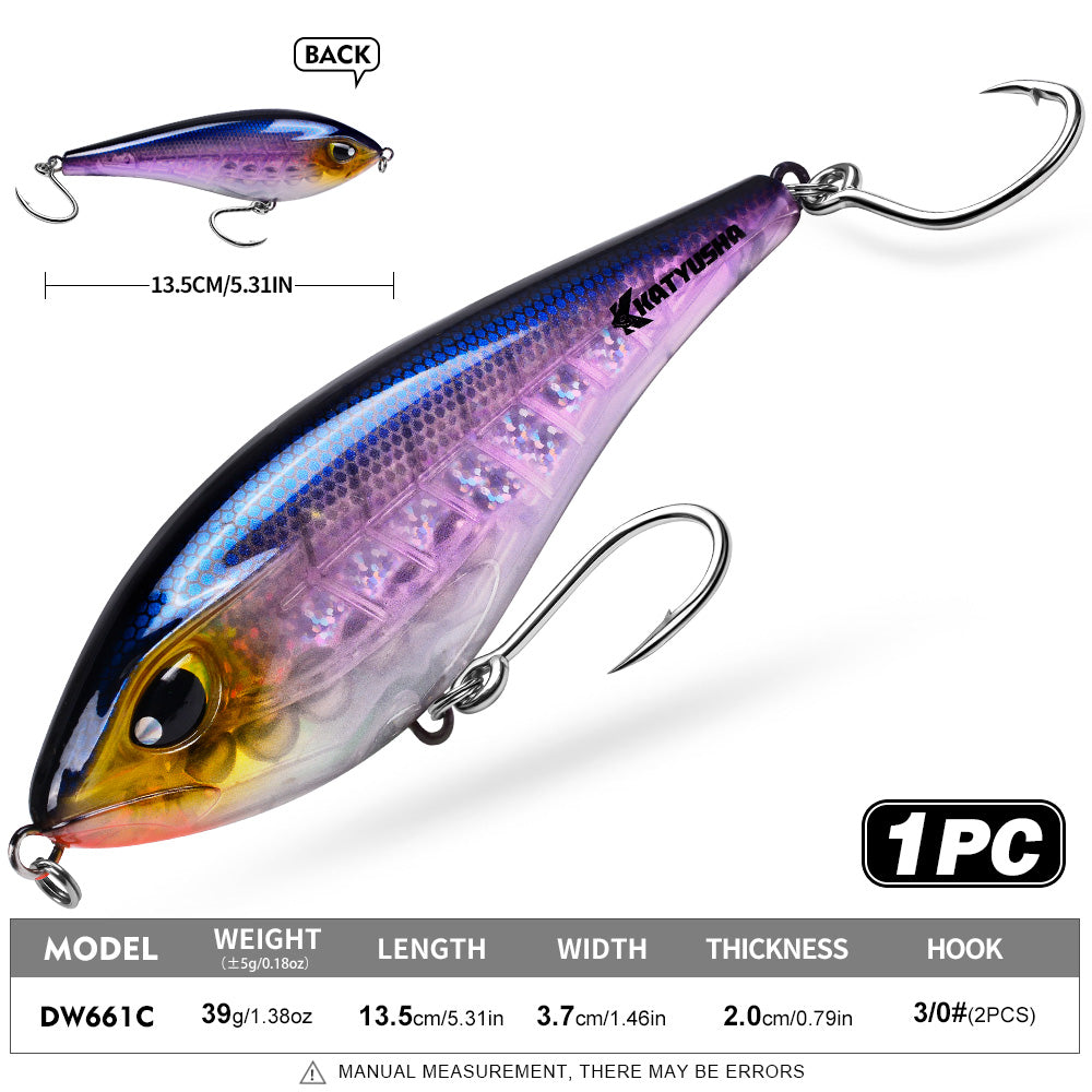 cheap saltwater fishing lures THKFISH 5.9in 1pc/3pcs Tuna Popper Topwater Lures, 1PC-BLU-GRN Whether youre chasing mahi on the surface Heddon Saltwater Chug'n Spook Jr.