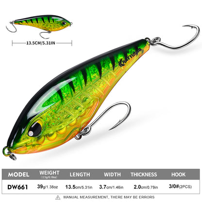 PROBEROS DW660 Vibration Hard Lure Saltwater Offshore Fishing Bait 39g/125g