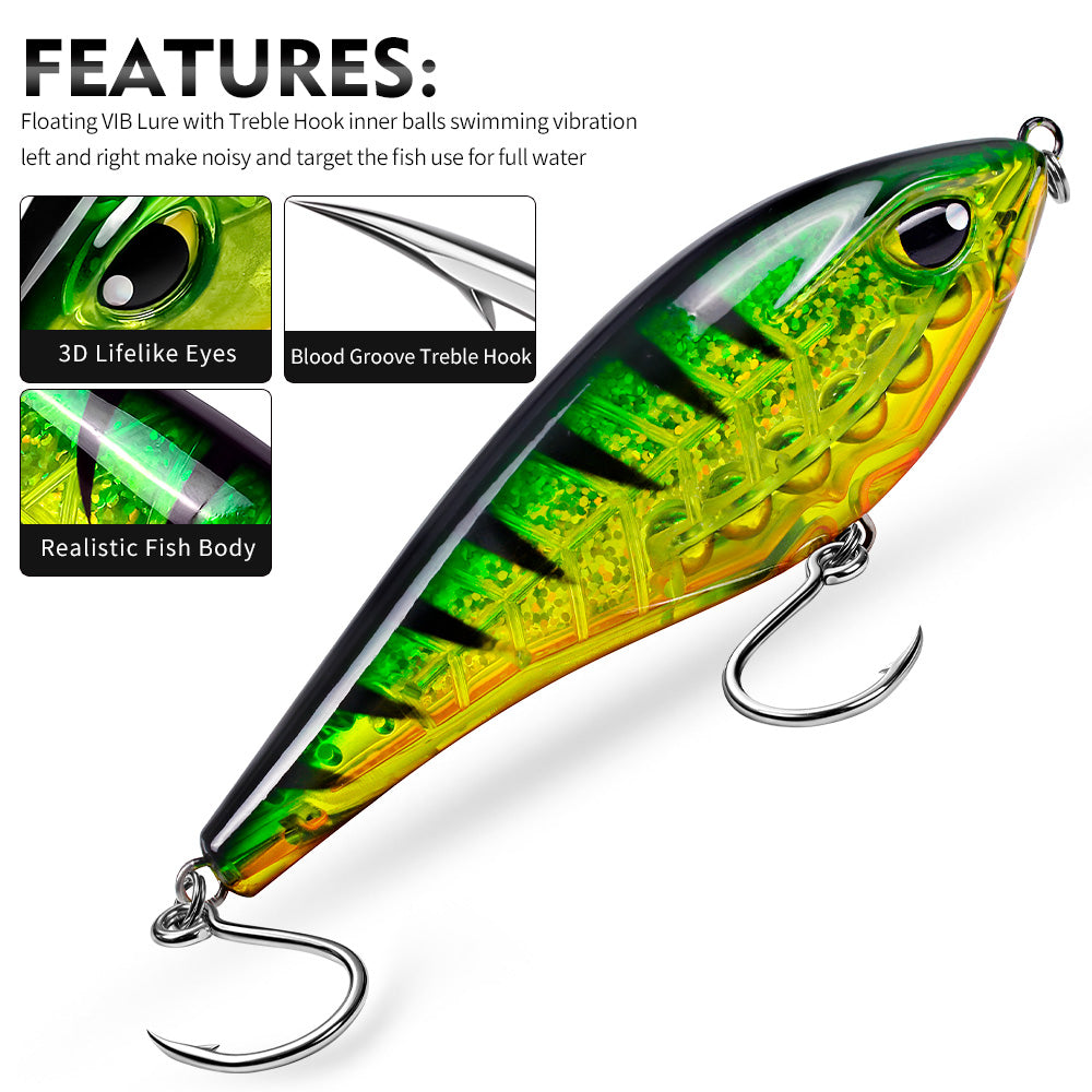 KATUYSHA DW660 & DW661 Vibration Hard Lure 8 Colors (A-H) Saltwater Offshore Fishing Bait 39g/125g (1PC Pack)