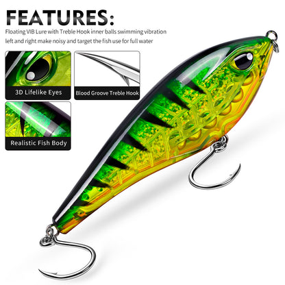 PROBEROS DW660 Vibration Hard Lure Saltwater Offshore Fishing Bait 39g/125g