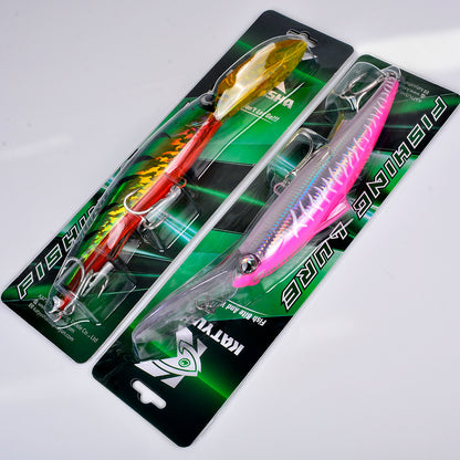 PROBEROS DW663 Deep Diving Minnow Hard Lure, 2 Sizes 8 Colors Offshore Trolling Saltwater Big Game Lures