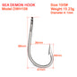 PROBEROS 20PCS Premium Stainless Steel Saltwater Fishing Hooks - Durable Forged Long Straight Shank J Hooks for Freshwater Fishin