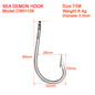 PROBEROS 20PCS Premium Stainless Steel Saltwater Fishing Hooks - Durable Forged Long Straight Shank J Hooks for Freshwater Fishin
