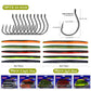 Proberos 110Pcs Soft Worm Fishing Lures Kit – Multi - Color Bass/Trout Baits with Hooks