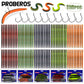 Proberos 110Pcs Soft Worm Fishing Lures Kit – Multi - Color Bass/Trout Baits with Hooks