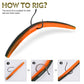 Proberos 110Pcs Soft Worm Fishing Lures Kit – Multi - Color Bass/Trout Baits with Hooks