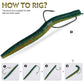 Proberos 110Pcs Soft Worm Fishing Lures Kit – Bass/Trout Freshwater Fishing Baits