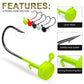 Proberos 110Pcs Fishing Lures Kit – Soft Worms & Jig Hooks for Bass/Walleye Fishing