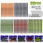 60Pcs Proberos Fishing Lures Set – Soft Plastic Worms & Hooks for Freshwater Angling