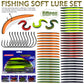 60Pcs Proberos Fishing Lures Set – Soft Plastic Worms & Hooks for Freshwater Angling