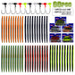 Proberos 60Pcs Soft Bait Fishing Lures Kit – Colorful Worms & Jig Hooks for Bass Fishing