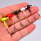 Proberos 60Pcs Soft Bait Fishing Lures Kit – Colorful Worms & Jig Hooks for Bass Fishing
